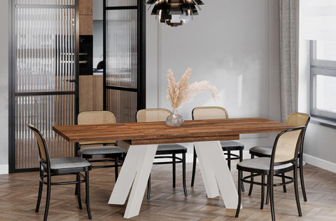 Ausziehbarer Esstisch "Como Kaschmir" 130-210cm (Eiche Stirling) von Endo-Möbel bei coso-home