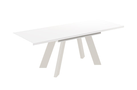 Ausziehbarer Esstisch "Como Kaschmir" 130-210cm (Weiß Hochglanz) von Endo-Möbel bei coso-home