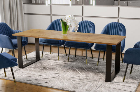 Ausziehbarer Esstisch "Cora" 130-210cm (Eiche Craft Gold) von Endo-Möbel bei coso-home