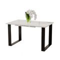 Ausziehbarer Esstisch "Cora" 130-210cm (Weiß Hochglanz) von Endo-Möbel bei coso-home