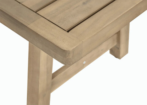 FURRORE Marigold 6+1 Gartenmöbel Essgruppe Akazienholz Grau Beige 170cm handgeflochten