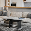 Couchtisch "Dior" 110-170cm (Weiß Hochglanz) von Endo-Möbel bei coso-home