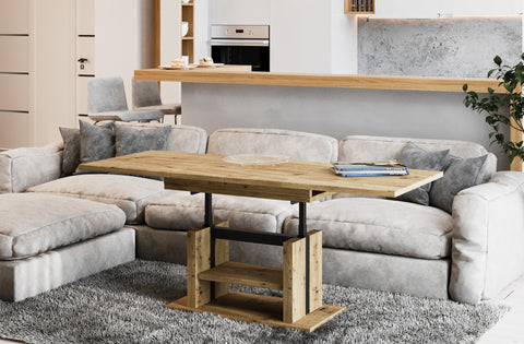 Couchtisch "Dior" 110-170cm (Eiche Artisan) von Endo-Möbel bei coso-home