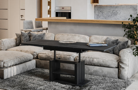 Couchtisch "Dior" 110-170cm (Beton Dunkel) von Endo-Möbel bei coso-home