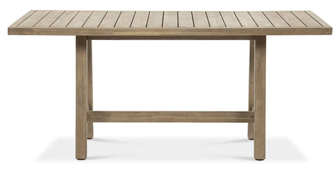 FURRORE Marigold 6+1 Gartenmöbel Essgruppe Akazienholz Grau Beige 170cm handgeflochten