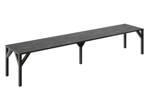 Ausziehbarer Esstisch "Dunaj" 130-295cm (Beton Dunkel) von Endo-Möbel bei coso-home