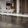 Ausziehbarer Esstisch "Dunaj" 130-240cm (Weiß Hochglanz) von Endo-Möbel bei coso-home