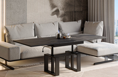 Couchtisch "Empoli" 110-170cm (Beton Dunkel) von Endo-Möbel bei coso-home