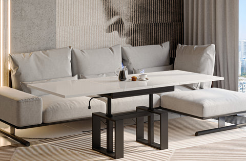 Couchtisch "Empoli" 110-170cm (Weiß Hochglanz) von Endo-Möbel bei coso-home