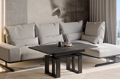 Couchtisch "Empoli" 110-170cm (Beton Dunkel) von Endo-Möbel bei coso-home