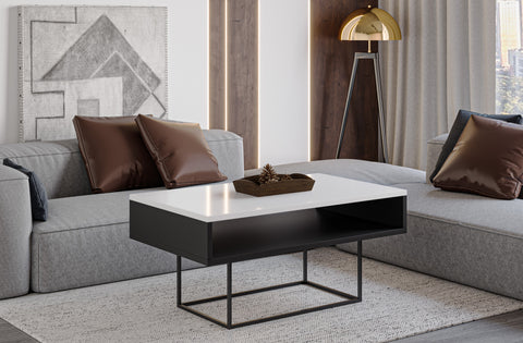 Couchtisch "Enna" 100cm (Weiß Hochglanz) von Endo-Möbel bei coso-home