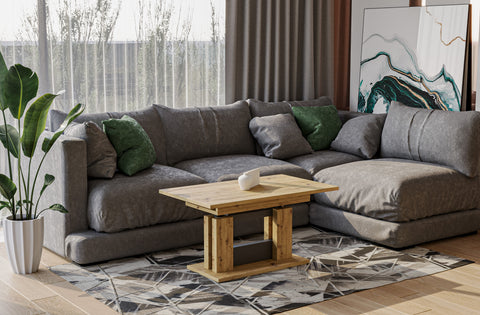 Couchtisch "Fabel" 110-170cm (Eiche Artisan) von Endo-Möbel bei coso-home