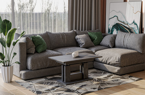 Couchtisch "Fabel" 110-170cm (Beton Dunkel) von Endo-Möbel bei coso-home