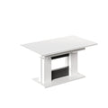 Couchtisch "Fabel" 110-170cm (Weiß Hochglanz) von Endo-Möbel bei coso-home
