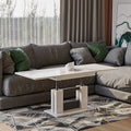 Couchtisch "Fabel" 110-170cm (Weiß Hochglanz) von Endo-Möbel bei coso-home
