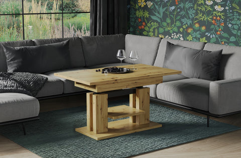 Couchtisch "Iso" 110-170cm (Eiche Artisan) von Endo-Möbel bei coso-home