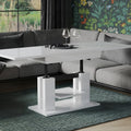Couchtisch "Iso" 110-170cm (Weiß Hochglanz) von Endo-Möbel bei coso-home