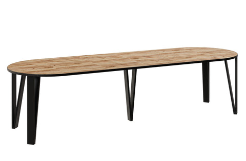 Ausziehbarer runder Esstisch "Jasmin" 100-312cm (Eiche Craft Gold) von Endo-Möbel bei coso-home