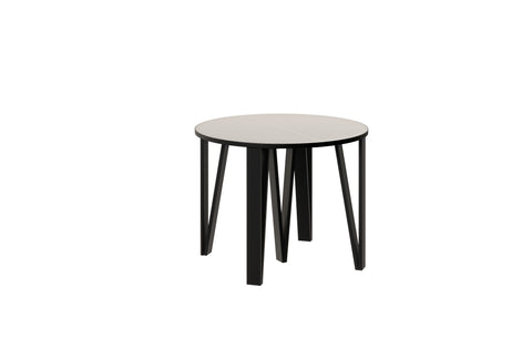 Ausziehbarer runder Esstisch "Jasmin" 100-312cm (Kaschmir Beige) von Endo-Möbel bei coso-home