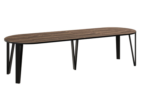 Ausziehbarer runder Esstisch "Jasmin" 100-312cm (Eiche Stirling) von Endo-Möbel bei coso-home