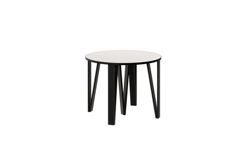 Ausziehbarer runder Esstisch "Jasmin" 100-312cm (Weiß Hochglanz) von Endo-Möbel bei coso-home