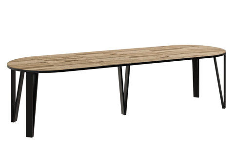 Ausziehbarer runder Esstisch "Jasmin" 100-312cm (Eiche Wotan) von Endo-Möbel bei coso-home