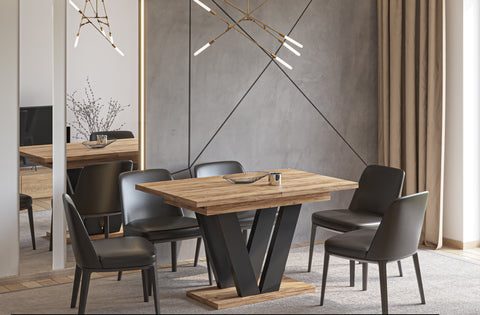 Ausziehbarer Esstisch "Lara" 130-210cm (Eiche Craft Gold) von Endo-Möbel bei coso-home