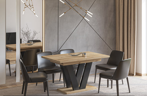 Ausziehbarer Esstisch "Lara" 130-210cm (Eiche Evoke) von Endo-Möbel bei coso-home