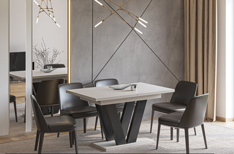 Ausziehbarer Esstisch "Lara" 130-210cm (Kaschmir Beige) von Endo-Möbel bei coso-home