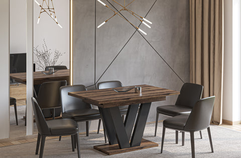 Ausziehbarer Esstisch "Lara" 130-210cm (Eiche Monastery) von Endo-Möbel bei coso-home