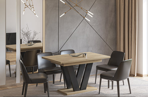 Ausziehbarer Esstisch "Lara" 130-210cm (Eiche Cremona) von Endo-Möbel bei coso-home