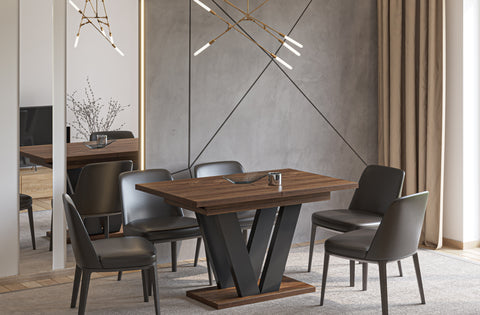 Ausziehbarer Esstisch "Lara" 130-210cm (Eiche Stirling) von Endo-Möbel bei coso-home