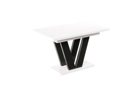 Ausziehbarer Esstisch "Lara" 130-210cm (Weiß Hochglanz) von Endo-Möbel bei coso-home