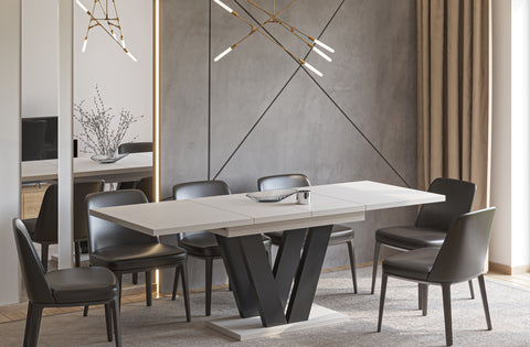 Ausziehbarer Esstisch "Lara" 130-210cm (Kaschmir Beige) von Endo-Möbel bei coso-home