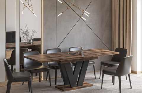 Ausziehbarer Esstisch "Lara" 130-210cm (Eiche Monastery) von Endo-Möbel bei coso-home