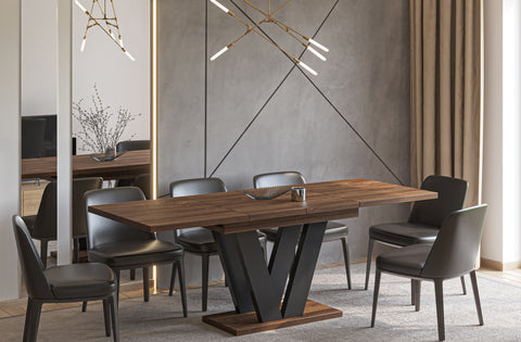 Ausziehbarer Esstisch "Lara" 130-210cm (Eiche Stirling) von Endo-Möbel bei coso-home