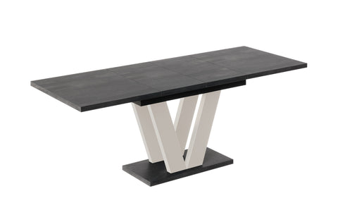 Ausziehbarer Esstisch "Lara Kaschmir" 130-210cm (Beton Dunkel) von Endo-Möbel bei coso-home