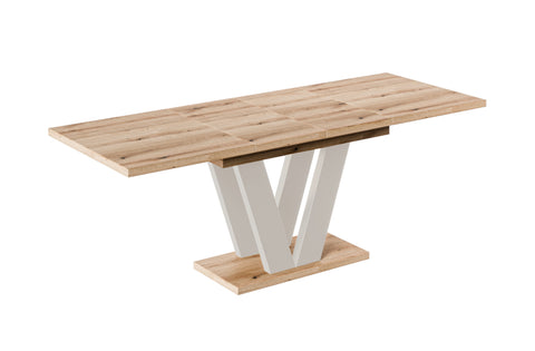 Ausziehbarer Esstisch "Lara Kaschmir" 130-210cm (Eiche Evoke) von Endo-Möbel bei coso-home