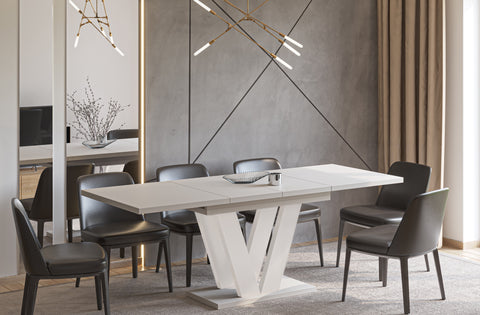 Ausziehbarer Esstisch "Lara Kaschmir" 130-210cm (Kaschmir Beige) von Endo-Möbel bei coso-home