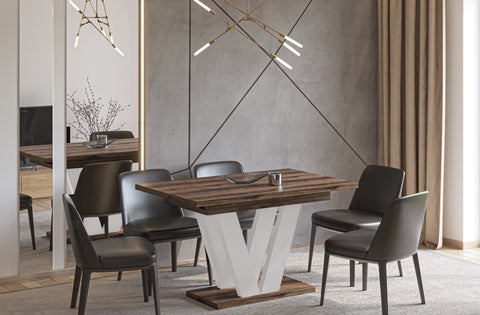 Ausziehbarer Esstisch "Lara Kaschmir" 130-210cm (Eiche Monastery) von Endo-Möbel bei coso-home