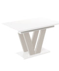 Ausziehbarer Esstisch "Lara Kaschmir" 130-210cm (Weiß Hochglanz) von Endo-Möbel bei coso-home