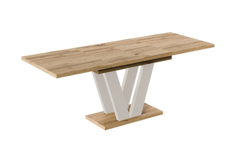 Ausziehbarer Esstisch "Lara Kaschmir" 130-210cm (Eiche Wotan) von Endo-Möbel bei coso-home