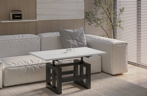 Couchtisch "Lili" 110-170cm (Weiß Hochglanz) von Endo-Möbel bei coso-home