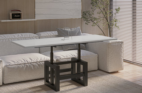 Couchtisch "Lili" 110-170cm (Weiß Hochglanz) von Endo-Möbel bei coso-home