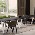 Ausziehbarer Esstisch "Lungo White" 130-405cm (Beton Dunkel) von Endo-Möbel bei coso-home