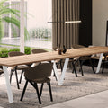 Ausziehbarer Esstisch "Lungo White" 130-405cm (Eiche Craft Gold) von Endo-Möbel bei coso-home