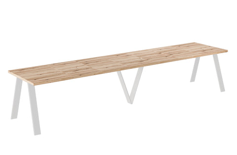 Ausziehbarer Esstisch "Lungo White" 130-405cm (Eiche Evoke) von Endo-Möbel bei coso-home