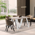 Ausziehbarer Esstisch "Lungo White" 130-405cm (Kaschmir Beige) von Endo-Möbel bei coso-home