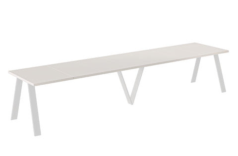 Ausziehbarer Esstisch "Lungo White" 130-405cm (Kaschmir Beige) von Endo-Möbel bei coso-home