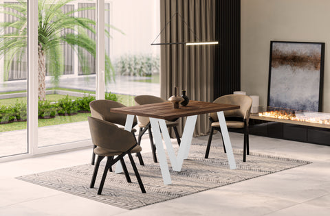 Ausziehbarer Esstisch "Lungo White" 130-405cm (Eiche Stirling) von Endo-Möbel bei coso-home